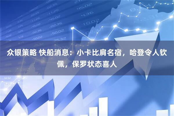 众银策略 快船消息：小卡比肩名宿，哈登令人钦佩，保罗状态喜人