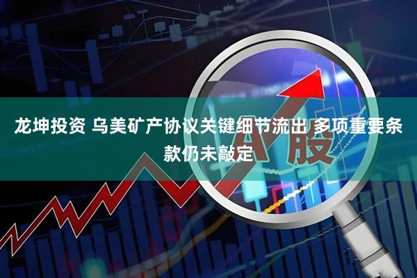 龙坤投资 乌美矿产协议关键细节流出 多项重要条款仍未敲定