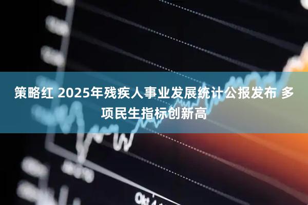 策略红 2025年残疾人事业发展统计公报发布 多项民生指标创新高